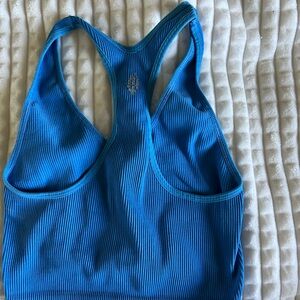 Buckle Blue Crop Top